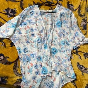 Blue Floral Kimono • XL